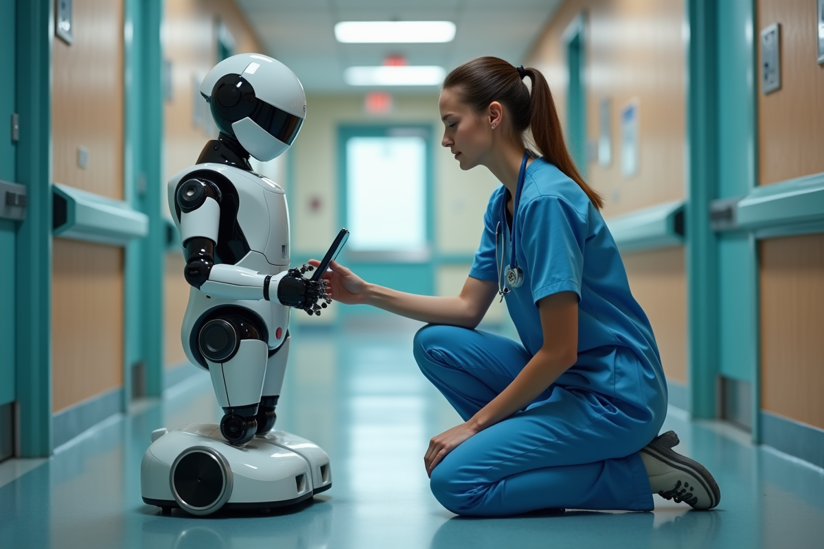 Infirmière vérifiant l